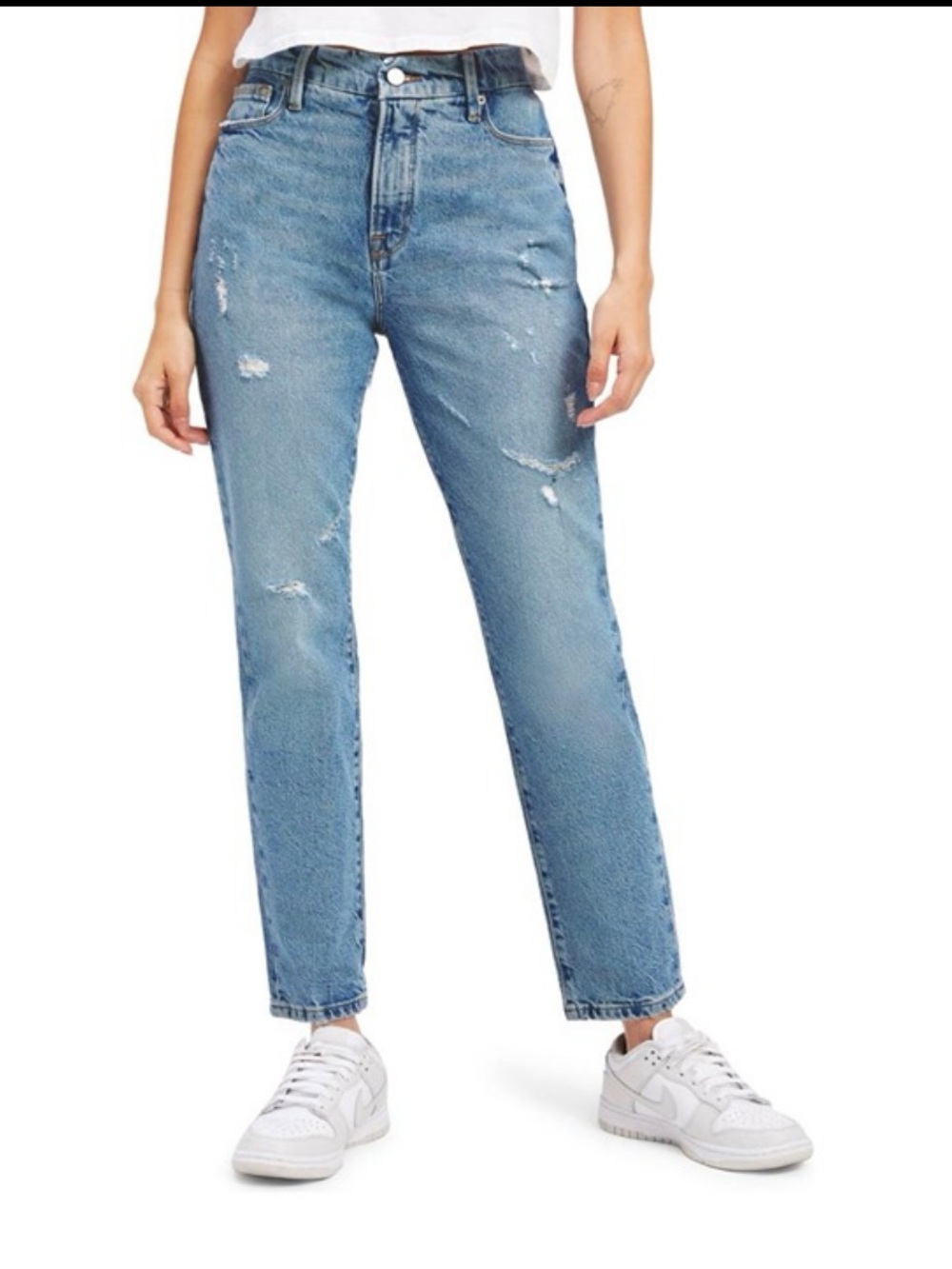 Women’s Good American High Rise Straight Leg Jeans